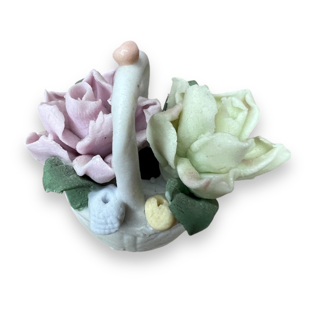 Vintage Lot of 3 Ceramic Mini Flower Baskets‎ 2" - Picture 3 of 6